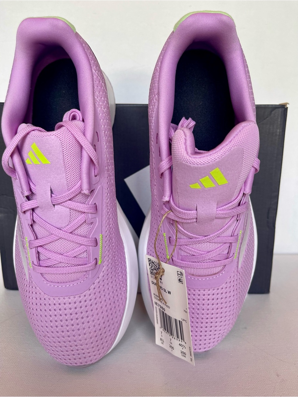 NIB ADIDAS WOMENS DURAMO SL LIGHTMOTION RUNNING SHOES BLISS LILAC SIZE 8.5 - Picture 3 of 12